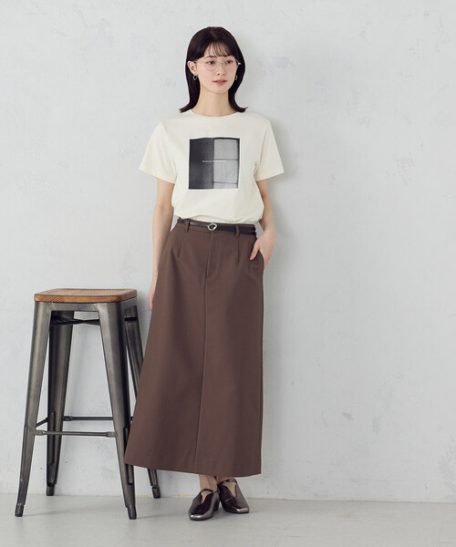 COMME CA ISM(コムサイズム)の「フォトプリント Tシャツ(Tシャツ/カットソー・レディース・アイボリー/杢グレー/ネイビー/オレンジ・SMALL/MEDIUM/LARGE)」の5枚目の写真