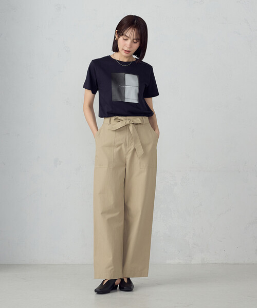 COMME CA ISM(コムサイズム)の「フォトプリント Tシャツ(Tシャツ/カットソー・レディース・アイボリー/杢グレー/ネイビー/オレンジ・SMALL/MEDIUM/LARGE)」の14枚目の写真