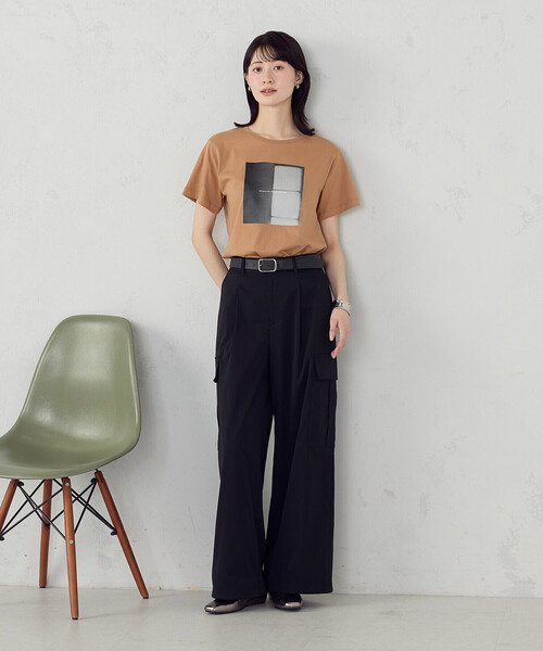 COMME CA ISM(コムサイズム)の「フォトプリント Tシャツ(Tシャツ/カットソー・レディース・アイボリー/杢グレー/ネイビー/オレンジ・SMALL/MEDIUM/LARGE)」の17枚目の写真