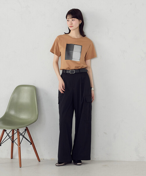 COMME CA ISM(コムサイズム)の「フォトプリント Tシャツ(Tシャツ/カットソー・レディース・アイボリー/杢グレー/ネイビー/オレンジ・SMALL/MEDIUM/LARGE)」の18枚目の写真