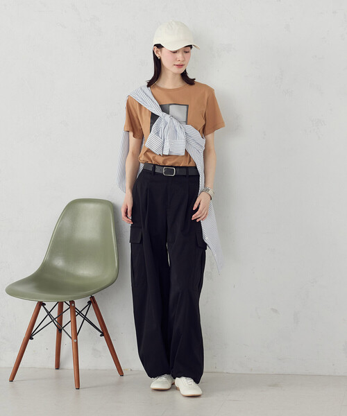 COMME CA ISM(コムサイズム)の「フォトプリント Tシャツ(Tシャツ/カットソー・レディース・アイボリー/杢グレー/ネイビー/オレンジ・SMALL/MEDIUM/LARGE)」の20枚目の写真