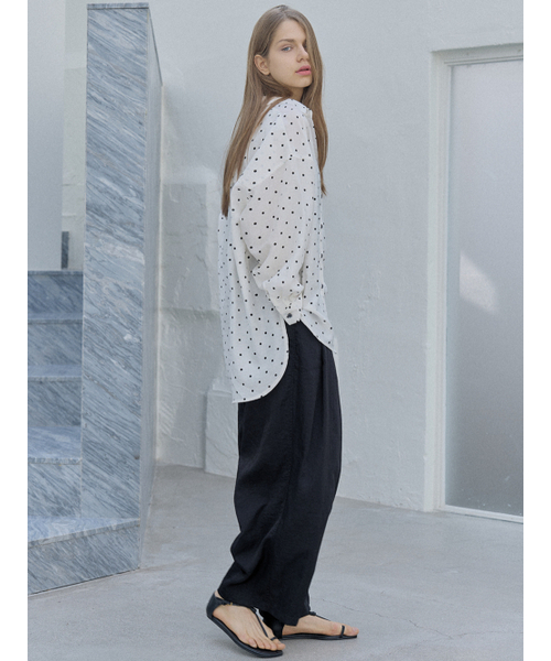 AVANT-G(アバン)の「Dot Linen Overfit Shirt - IVORY(シャツ/ブラウス・レディース・その他・FREE)」の5枚目の写真