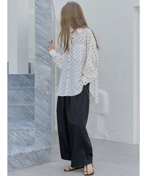 AVANT-G(アバン)の「Dot Linen Overfit Shirt - IVORY(シャツ/ブラウス・レディース・その他・FREE)」の6枚目の写真