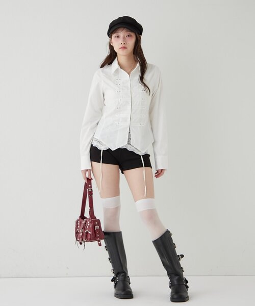 WHO'S WHO gallery(フーズフーギャラリー)の「【WEB限定】スタッズジップショルダーバッグ(ショルダーバッグ・レディース・ブラック/レッド/ピンク/ブラウン・FREE)」の18枚目の写真