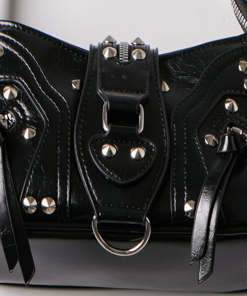 WHO'S WHO gallery(フーズフーギャラリー)の「【WEB限定】スタッズジップショルダーバッグ(ショルダーバッグ・レディース・ブラック/レッド/ピンク/ブラウン・FREE)」の20枚目の写真