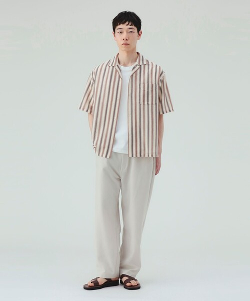 BEAMS HEART(ビームスハート)の「ストライプ メッシュレース オープンカラーシャツ(シャツ/ブラウス・メンズ・ブラック/ブラウン・LARGE/MEDIUM/SMALL)」の12枚目の写真