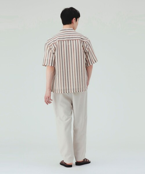 BEAMS HEART(ビームスハート)の「ストライプ メッシュレース オープンカラーシャツ(シャツ/ブラウス・メンズ・ブラック/ブラウン・LARGE/MEDIUM/SMALL)」の13枚目の写真