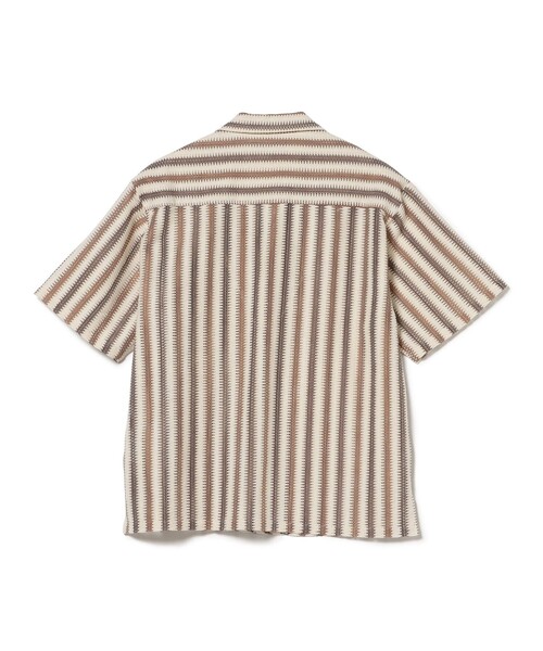 BEAMS HEART(ビームスハート)の「ストライプ メッシュレース オープンカラーシャツ(シャツ/ブラウス・メンズ・ブラック/ブラウン・LARGE/MEDIUM/SMALL)」の19枚目の写真