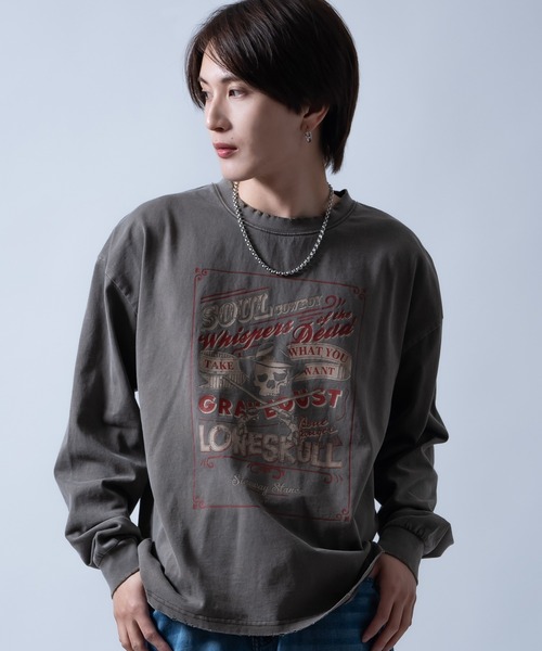 En serio TOKYO(エンソリオトーキョー)の「【SIDEWAYSTANCE】ボトルラベル長袖グランジTシャツ 70559(Tシャツ/カットソー・メンズ・ブラウン/ブラック・X-LARGE/SMALL/LARGE)」の7枚目の写真