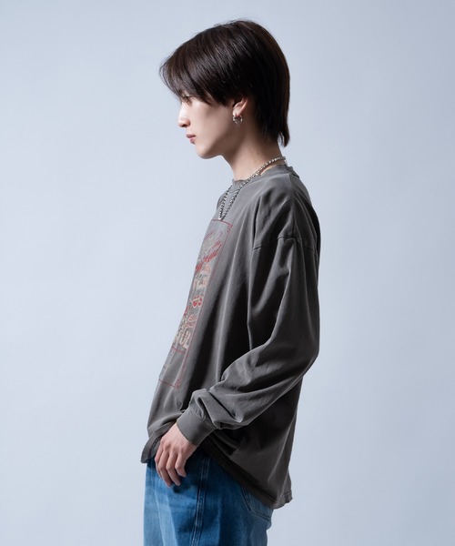 En serio TOKYO(エンソリオトーキョー)の「【SIDEWAYSTANCE】ボトルラベル長袖グランジTシャツ 70559(Tシャツ/カットソー・メンズ・ブラウン/ブラック・X-LARGE/SMALL/LARGE)」の8枚目の写真
