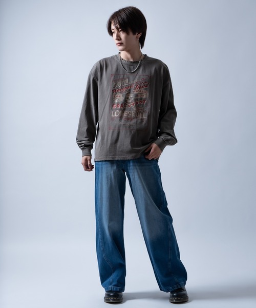 En serio TOKYO(エンソリオトーキョー)の「【SIDEWAYSTANCE】ボトルラベル長袖グランジTシャツ 70559(Tシャツ/カットソー・メンズ・ブラウン/ブラック・X-LARGE/SMALL/LARGE)」の10枚目の写真