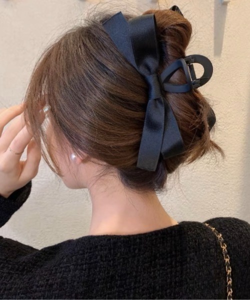 E&C closet…（イーアンドシークローゼット）の「リボンヘアクリップ（バレッタ/ヘアクリップ・レディース・ブラック・FREE）」の16枚目の写真
