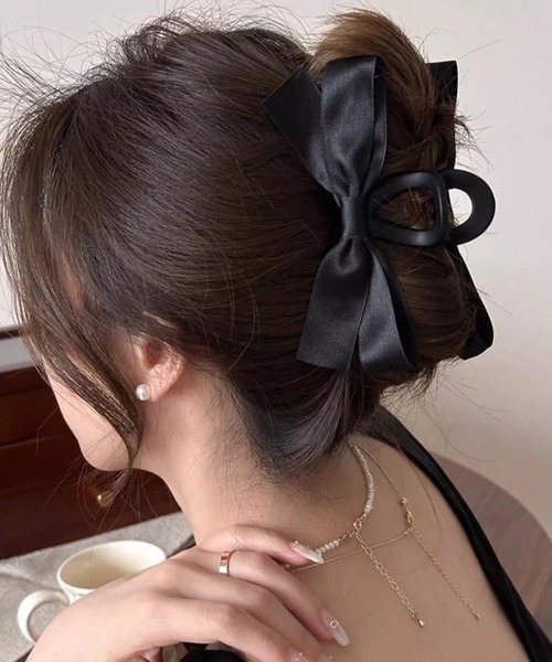 E&C closet…（イーアンドシークローゼット）の「リボンヘアクリップ（バレッタ/ヘアクリップ・レディース・ブラック・FREE）」の20枚目の写真
