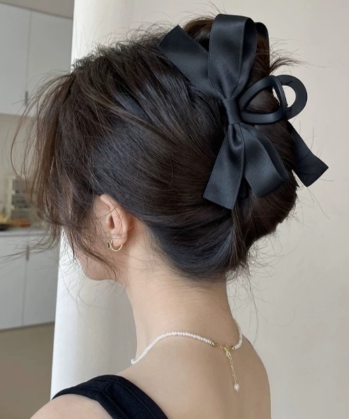 E&C closet…（イーアンドシークローゼット）の「リボンヘアクリップ（バレッタ/ヘアクリップ・レディース・ブラック・FREE）」の22枚目の写真