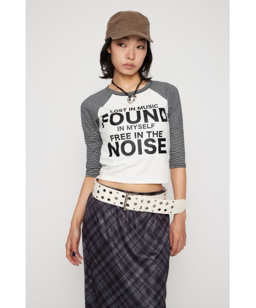 LAGUA GEM(ラグアジェム)の「SLEEVE BORDER RAGLAN トップス(Tシャツ/カットソー・レディース・ホワイト/ブラック・FREE)」の9枚目の写真
