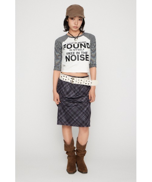 LAGUA GEM(ラグアジェム)の「SLEEVE BORDER RAGLAN トップス(Tシャツ/カットソー・レディース・ホワイト/ブラック・FREE)」の10枚目の写真