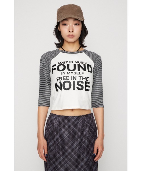 LAGUA GEM(ラグアジェム)の「SLEEVE BORDER RAGLAN トップス(Tシャツ/カットソー・レディース・ホワイト/ブラック・FREE)」の11枚目の写真