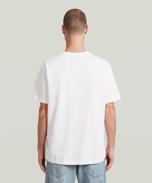 G-STAR(ジースター)の「Applique Graphic T-Shirt/アップリケグラフィックTシャツ(Tシャツ/カットソー・メンズ・グレー系その他/ホワイト・SMALL/MEDIUM/LARGE/X-LARGE/X-SMALL)」の3枚目の写真