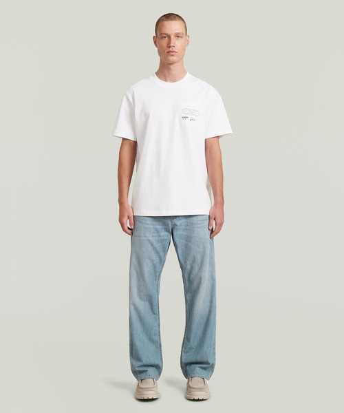 G-STAR(ジースター)の「Applique Graphic T-Shirt/アップリケグラフィックTシャツ(Tシャツ/カットソー・メンズ・グレー系その他/ホワイト・SMALL/MEDIUM/LARGE/X-LARGE/X-SMALL)」の6枚目の写真