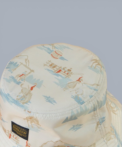 PENDLETON(ペンドルトン)の「【 PENDLETON / ペンドルトン 】ECOPET PRINT HAT / エコペットプリントハット(ハット・レディース・ブルー/オフホワイト/オリーブ・FREE)」の6枚目の写真