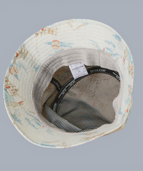 PENDLETON(ペンドルトン)の「【 PENDLETON / ペンドルトン 】ECOPET PRINT HAT / エコペットプリントハット(ハット・レディース・ブルー/オフホワイト/オリーブ・FREE)」の7枚目の写真