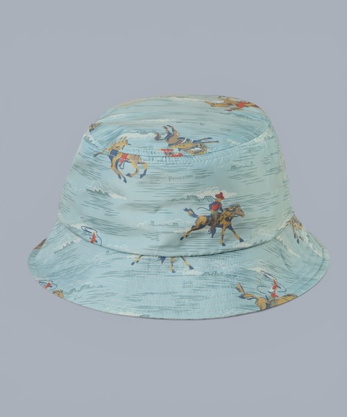 PENDLETON(ペンドルトン)の「【 PENDLETON / ペンドルトン 】ECOPET PRINT HAT / エコペットプリントハット(ハット・レディース・ブルー/オフホワイト/オリーブ・FREE)」の4枚目の写真