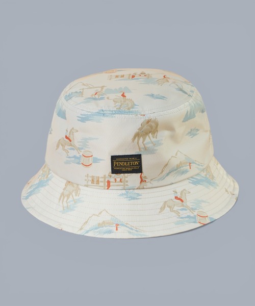 PENDLETON(ペンドルトン)の「【 PENDLETON / ペンドルトン 】ECOPET PRINT HAT / エコペットプリントハット(ハット・レディース・ブルー/オフホワイト/オリーブ・FREE)」の15枚目の写真