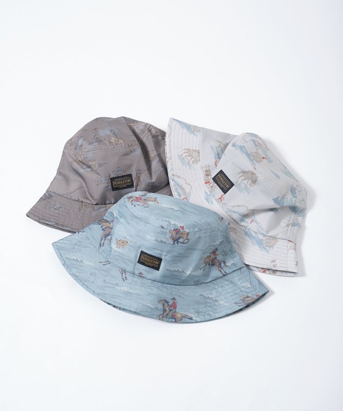 PENDLETON(ペンドルトン)の「【 PENDLETON / ペンドルトン 】ECOPET PRINT HAT / エコペットプリントハット(ハット・レディース・ブルー/オフホワイト/オリーブ・FREE)」の10枚目の写真