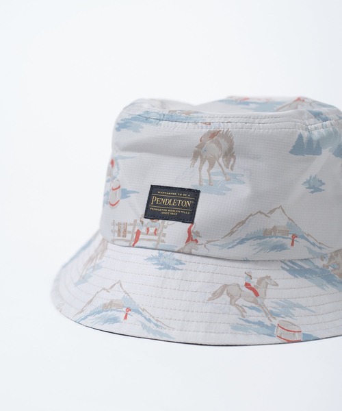 PENDLETON(ペンドルトン)の「【 PENDLETON / ペンドルトン 】ECOPET PRINT HAT / エコペットプリントハット(ハット・レディース・ブルー/オフホワイト/オリーブ・FREE)」の13枚目の写真