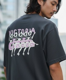 DESIGN TEE/【VICTORIA HONGKONG】バックプリント 女性シルエットデザインTシャツ / 香港 ストリート アート ユニセックス オーバーサイズ