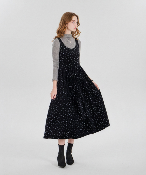 MAIA(マイア)の「ベルベットフラワーワンピース-ブルー(テンセルTシャツセット)(ワンピース・レディース・その他・MEDIUM/LARGE)」の7枚目の写真
