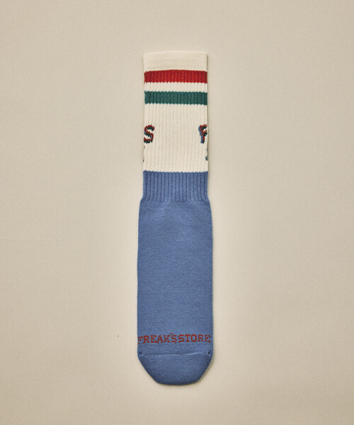 FREAK'S STORE(フリークスストア)の「FREAK'S STORE for BEACH & FES ジャカード チューブソックス(ソックス/靴下・メンズ・オフホワイト/ナチュラル/オレンジ・ONE SIZE)」の6枚目の写真