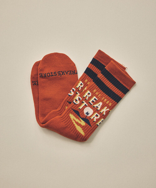 FREAK'S STORE(フリークスストア)の「FREAK'S STORE for BEACH & FES ジャカード チューブソックス(ソックス/靴下・メンズ・オフホワイト/ナチュラル/オレンジ・ONE SIZE)」の11枚目の写真