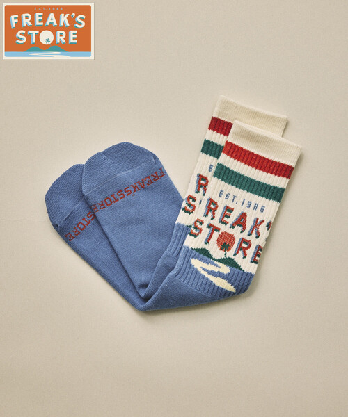FREAK'S STORE(フリークスストア)の「FREAK'S STORE for BEACH & FES ジャカード チューブソックス(ソックス/靴下・メンズ・オフホワイト/ナチュラル/オレンジ・ONE SIZE)」の15枚目の写真