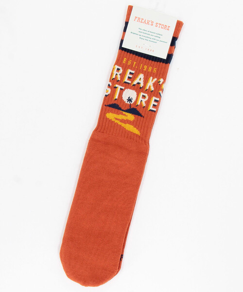 FREAK'S STORE(フリークスストア)の「FREAK'S STORE for BEACH & FES ジャカード チューブソックス(ソックス/靴下・メンズ・オフホワイト/ナチュラル/オレンジ・ONE SIZE)」の16枚目の写真