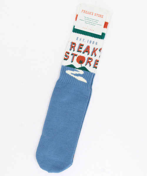 FREAK'S STORE(フリークスストア)の「FREAK'S STORE for BEACH & FES ジャカード チューブソックス(ソックス/靴下・メンズ・オフホワイト/ナチュラル/オレンジ・ONE SIZE)」の5枚目の写真