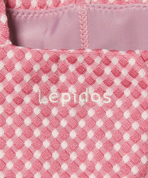Lepidos（レピドス）の「＜Lepidos＞バンピー ドット ワンショルダー トップ（水着・レディース・ブラウン/ピンク・S/M）」の7枚目の写真