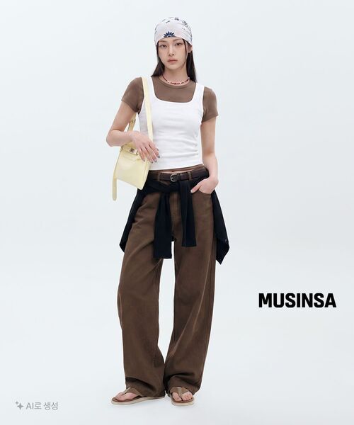 MUSINSA STANDARD WOMAN（ムシンサスタンダードウーマン）の「ウィメンズリネンライクシアージャージカーディガン[ブラック]（カーディガン/ボレロ・レディース・その他・SMALL/MEDIUM/LARGE/X-SMALL）」の4枚目の写真