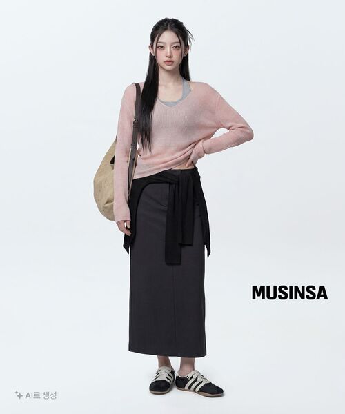 MUSINSA STANDARD WOMAN（ムシンサスタンダードウーマン）の「ウィメンズリネンライクシアージャージカーディガン[ブラック]（カーディガン/ボレロ・レディース・その他・SMALL/MEDIUM/LARGE/X-SMALL）」の11枚目の写真