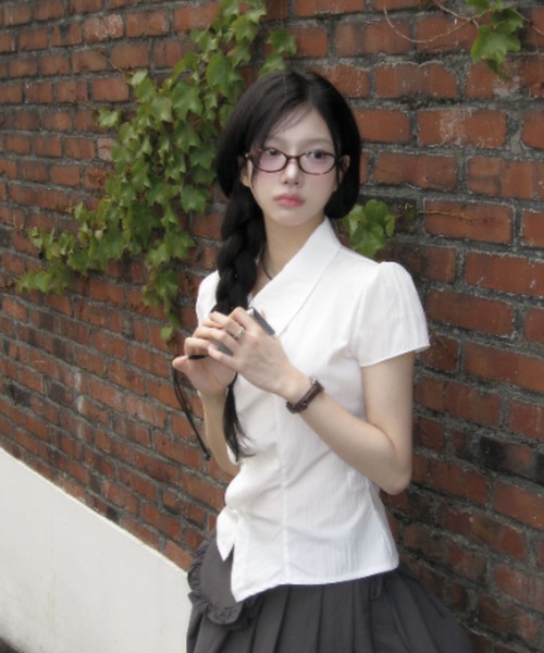 almo(アルモ)の「【LAMPOON】アンバランスブラウス(シャツ/ブラウス・レディース・グレー/ホワイト・FREE)」の18枚目の写真