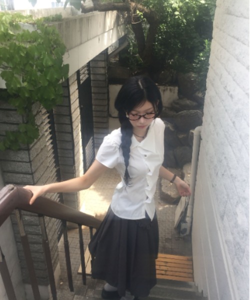 almo(アルモ)の「【LAMPOON】アンバランスブラウス(シャツ/ブラウス・レディース・グレー/ホワイト・FREE)」の21枚目の写真