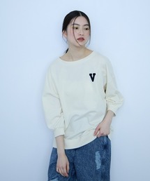 VICKY | 【大人の抜け感】ワッペンマルチネックスウェット(Tシャツ/カットソー)