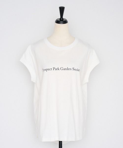 【汗染み防止】胸ロゴフレンチスリーブTシャツ