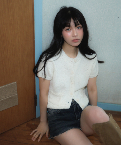 ROSEFRANTZ（ロゼフランツ）の「Pocket short sleeve knit cardigan [Ivory]（カーディガン/ボレロ・レディース・アイボリー・OS）」の10枚目の写真