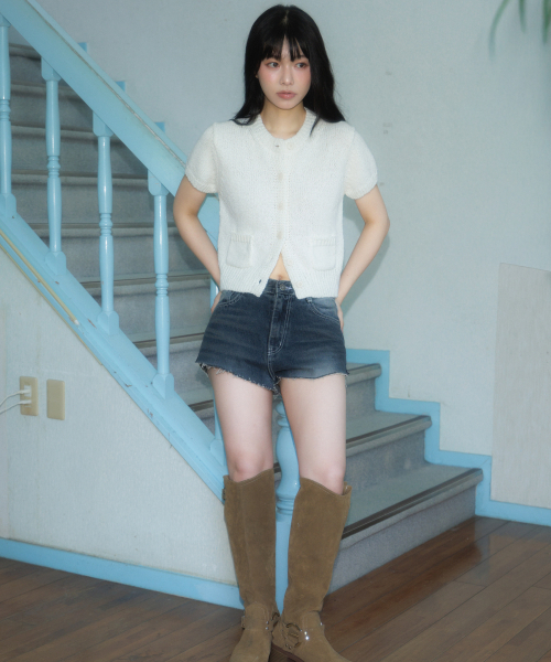 ROSEFRANTZ（ロゼフランツ）の「Pocket short sleeve knit cardigan [Ivory]（カーディガン/ボレロ・レディース・アイボリー・OS）」の7枚目の写真