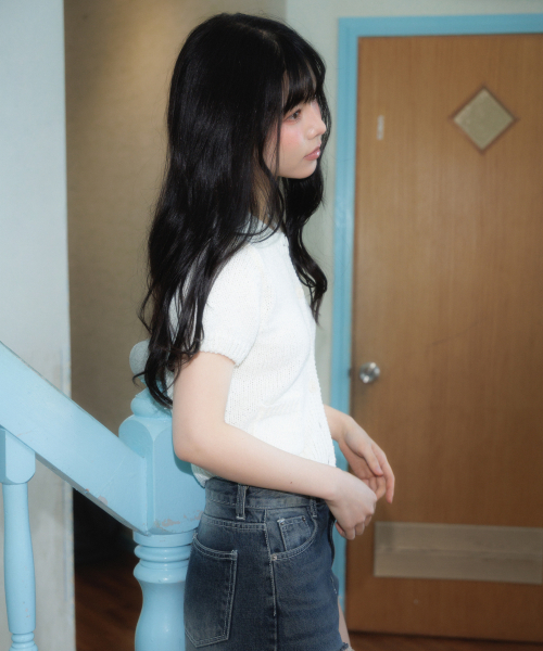 ROSEFRANTZ（ロゼフランツ）の「Pocket short sleeve knit cardigan [Ivory]（カーディガン/ボレロ・レディース・アイボリー・OS）」の4枚目の写真