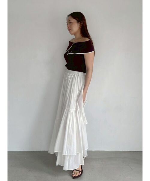 LAGUNAMOON(ラグナムーン)の「アシメカラーネックニット 【夏服】(ニット/セーター・レディース・ホワイト/ライム/ブラウン・FREE)」の19枚目の写真