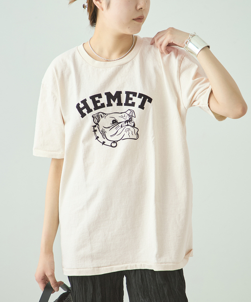 MIXTA（ミクスタ）の「MIXTA/ミクスタ HEMET CREW Tシャツ（Tシャツ/カットソー・レディース・アイボリー/ブラック・LARGE）」の9枚目の写真
