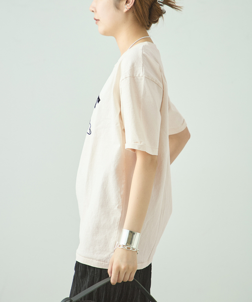 MIXTA（ミクスタ）の「MIXTA/ミクスタ HEMET CREW Tシャツ（Tシャツ/カットソー・レディース・アイボリー/ブラック・LARGE）」の10枚目の写真