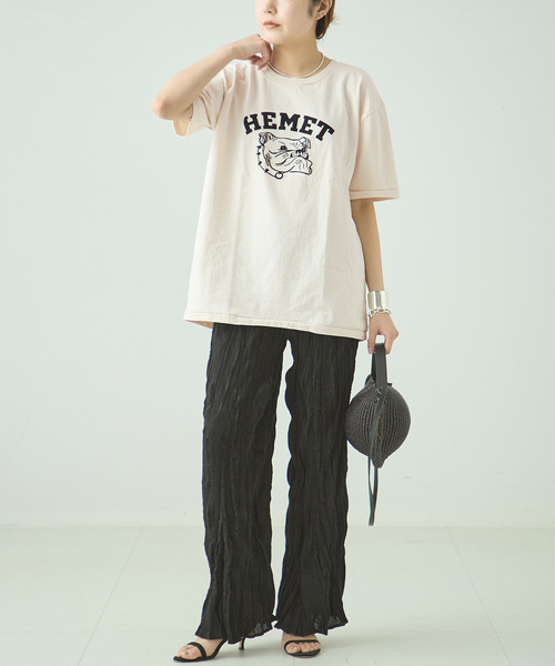 MIXTA（ミクスタ）の「MIXTA/ミクスタ HEMET CREW Tシャツ（Tシャツ/カットソー・レディース・アイボリー/ブラック・LARGE）」の11枚目の写真
